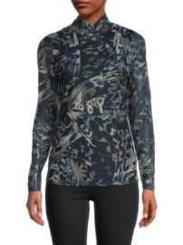 Ted Baker Rechel Printed Jersey Knit Roll Neck Top at Saks Off 5th