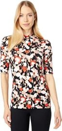 Ted Baker Rives High Neck Printed Top Black 0 US 2 at  Womens Clothing store at Amazon