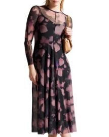 Ted Baker Samiyah Floral Mesh Midi Dress Bloomingdales at Bloomingdales