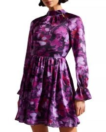 Ted Baker Sammieh Long Sleeve Floral Print Mini Dress at Bloomingdales