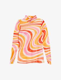 Ted Baker Sarrahh Swirl Stretch Mesh Turtleneck at Selfridges