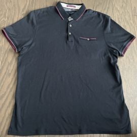 Ted Baker Shirt Mens 5 Medium M Solid BlackShort Sleeve Golf Polo Stretch Cotton at eBay