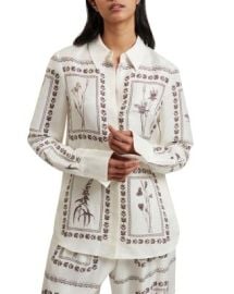 Ted Baker Simcoa Linen Silk Longline Shirt Bloomingdales at Bloomingdales