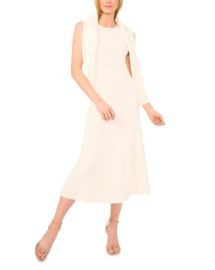 Ted Baker Sleeveless Round Neck Midi Dress with Pointelle and Rib Bloomingdales at Bloomingdales