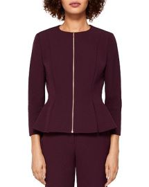 Ted Baker Suria Peplum Zip Front Jacket   Bloomingdales at Bloomingdales