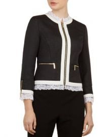 Ted Baker Ted Baker Working Title Ennio Lace-Trimmed Jacket Women - Bloomingdale s at Bloomingdales