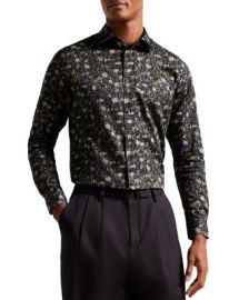 Ted Baker Torted Floral Print Shirt Bloomingdales at Bloomingdales