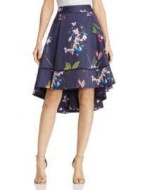 Ted Baker Tropical Oasis Floral Print High Low Skirt at Bloomingdales