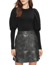 Ted Baker VIENN Knit Bodice Faux Leather Skirt Mini Dress Bloomingdales at Bloomingdales