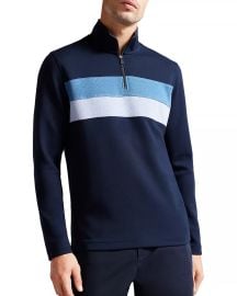 Ted Baker Veller Long Sleeve Slim Fit Half Zip Sweater at Bloomingdales