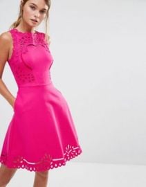 Ted Baker Verony Embroidered Cutwork Skater Dress at asos com at Asos