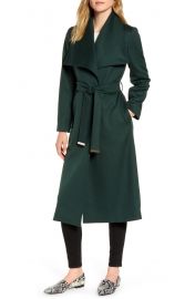 Ted Baker Wide Collar Brushed Wrap Coat at Nordstrom