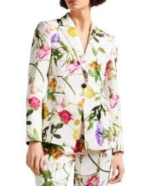 Ted Baker Ziaah Floral Print One Button Jacket Bloomingdales at Bloomingdales