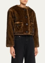 Teddy Cropped Jacket at Bergdorf Goodman