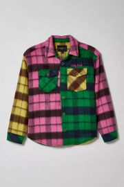 Teddy Fresh Fuzzy Plaid Snap Shirt Jacket at Urban Outfitters