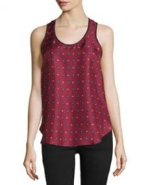 Teddy Printed Tank Cabernet Diamond at Last Call