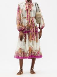 Teddy paisley-print cotton-blend midi dress at Matches