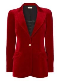 Temperley London Clove Velvet Blazer Red at Farfetch