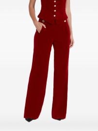 Temperley London Clove Velvet Trousers Red at Farfetch