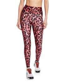 Terez Cheetah-Print High-Rise Foil Leggings at Neiman Marcus