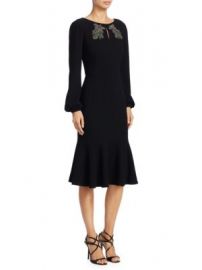 Teri Jon by Rickie Freeman - Embellished Long-Sleeve Dress at Saks Fifth Avenue