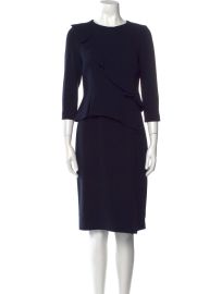 Teri Jon by Rickie Freeman Crew Neck Midi Dress at The Real Real