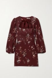 Terri Mini Dress in Burgundy by Reformation at Net A Porter