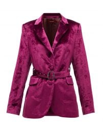 Terry Belted Crushed-Velvet Blazer by Sies Marjan at Matches