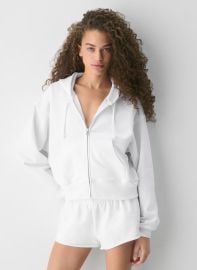 Terry Sweatfleece Boyfriend Boxy Zip Hoodie at Aritzia