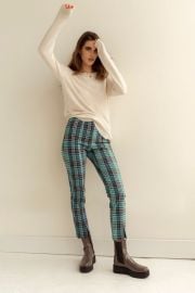 Tessa Plaid Notched Pant by Urban Outfitters at Urban Outfitters