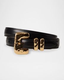 Tetra Buckle Leather Belt at Neiman Marcus