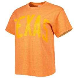Texas Longhorns x2747 Womenx27s Vintage Tubular Hyper Bright 2-Hit Cropped T-Shirt - Texas Orange at Fanatics