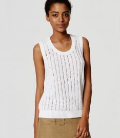 Texture Stitch Tank at Loft