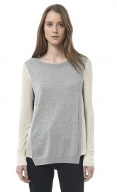 Textured Blocked Pullover at Rebecca Taylor