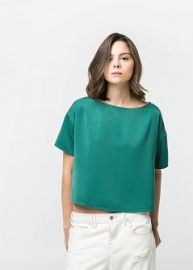 Textured Boxy Top at Mango