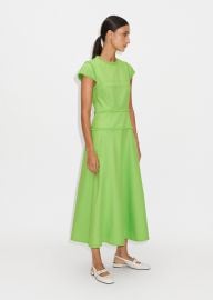 Textured Cap Sleeve Midi Dress MEEM Bright Fern at ME+EM