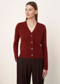 Textured Cashmere Shrunken Button Cardigan in Sold Out Products at Vince