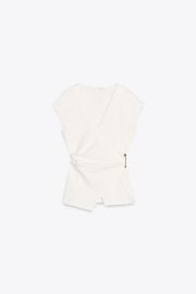 Textured Clasp Top at Zara