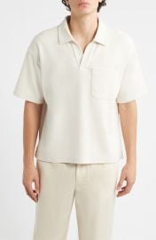 Textured Cotton Blend Polo at Nordstrom