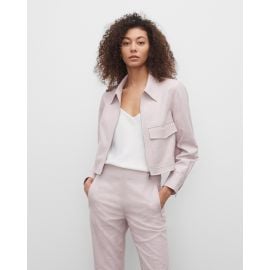 Textured Crop Jacket in Pink Mix Rose at Club Monaco