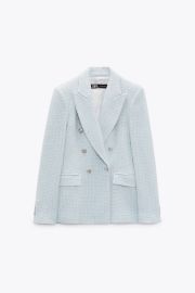 Textured Double Breasted Blazer at Zara