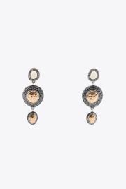 Textured Jewel Triple Earrings at Zara