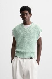 Textured Knit Cardigan at Zara