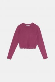 Textured Knit Sweater at Zara