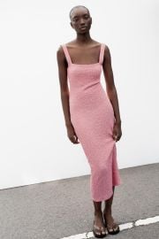 Textured Midi Dress at Zara