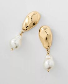Textured Pearlized Drop Earrings at Ann Taylor