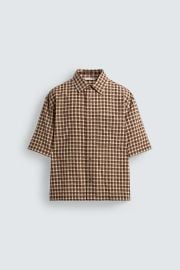 Textured Plaid Shirt at Zara