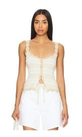 Textured Scalloped Tank at Revolve
