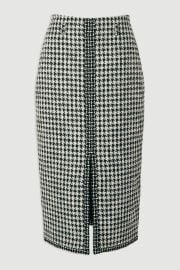 Textured Tweed Belted Tailored Pencil Skirt at Karen Millen