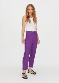 Textured Weave Slim Crop Pant MEEM Intense Violet at ME+EM